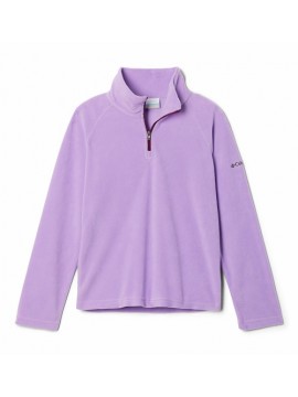 Columbia flisinis džemperis mergaitei Glacial Half Zip. Spalva šviesiai violetinė
